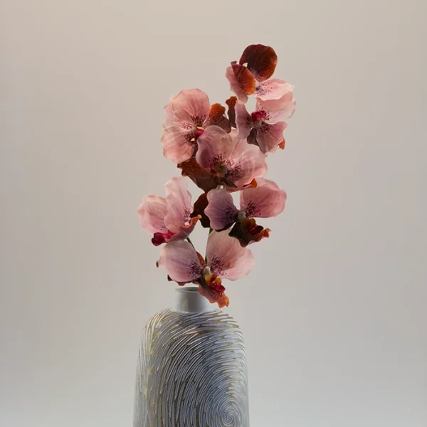 Wine Silicone Orchind Artificial Flower