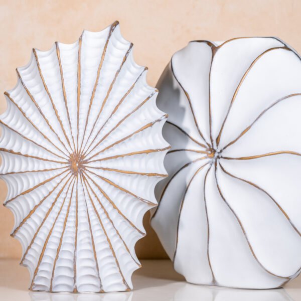 A Pair of White Ribbed Muse Showcasing Their Distinctive Design