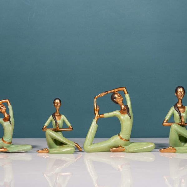 Spiritual Set of 4 Yoga posture for home decor