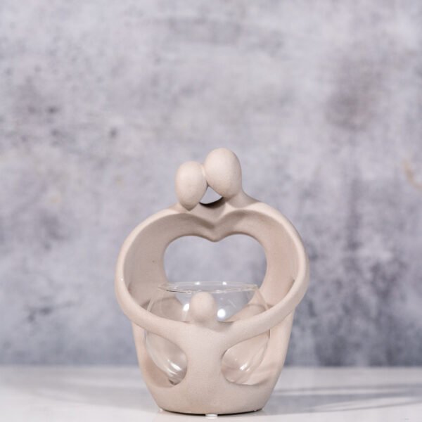 A Sculpture of Two Souls Intertwined, forming a Heartfelt Symbol of Love and Unity