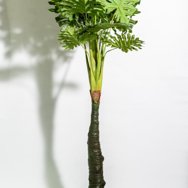 Natural artificial philodendron plant in a pot