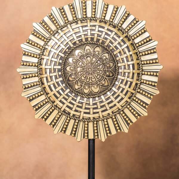 Ornate Mandala Sunburst Sculpture for Home Decor