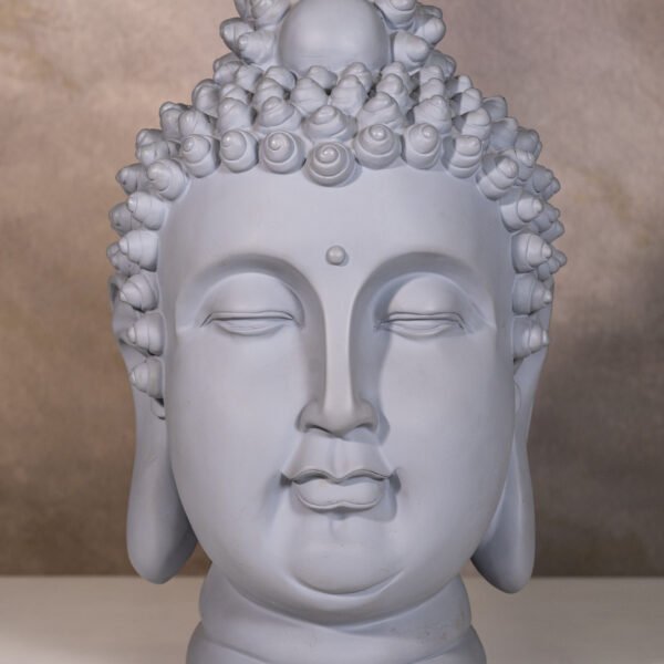 Pure Home and Living Light grey Ceramic Buddha Head