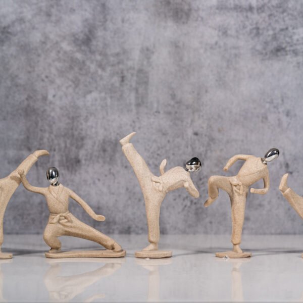 Cream Colored Realistic TAEKWONDO Figure Ornamentsfor Decor