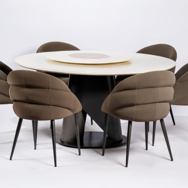 The Art-Inspired Sculptural Seating Solution in Neutral Tones, Offering Both Aesthetic Appeal and Supreme Comfort